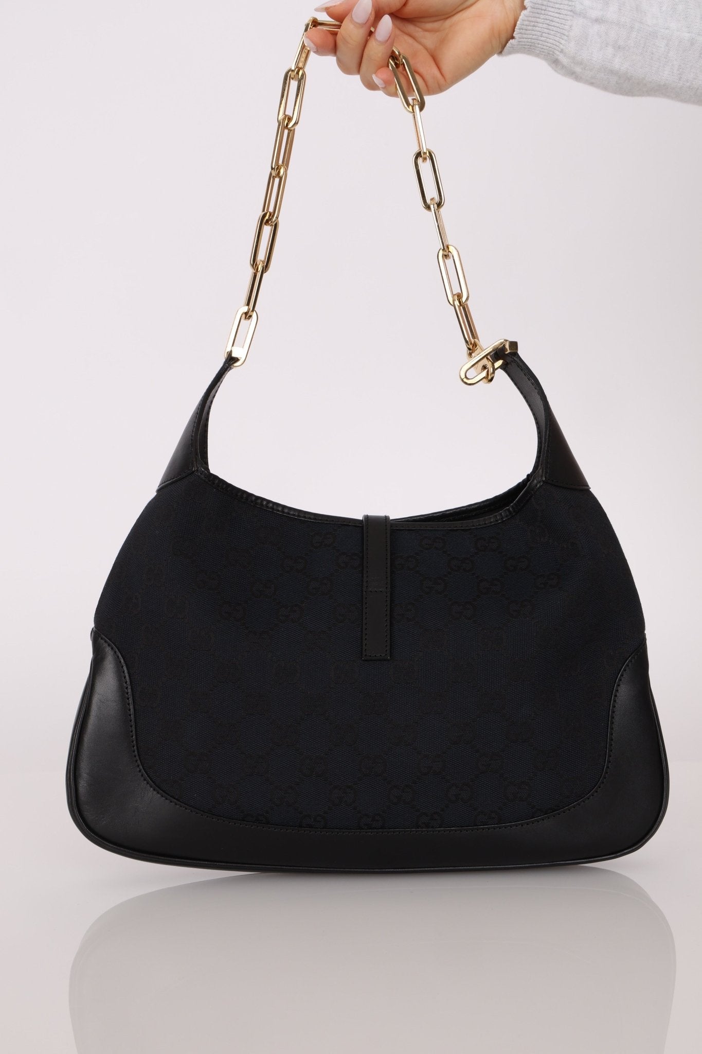 Gucci Monogram Medium Chain Jackie - FashioNica