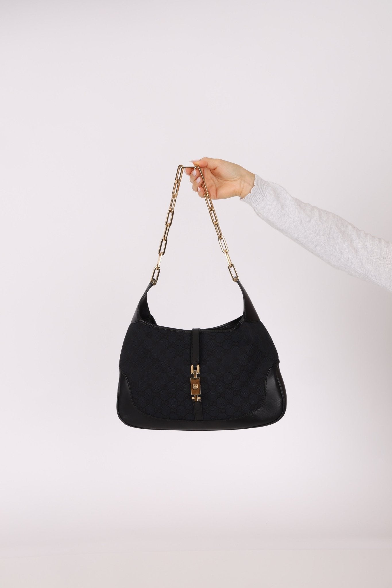 Gucci Monogram Medium Chain Jackie - FashioNica