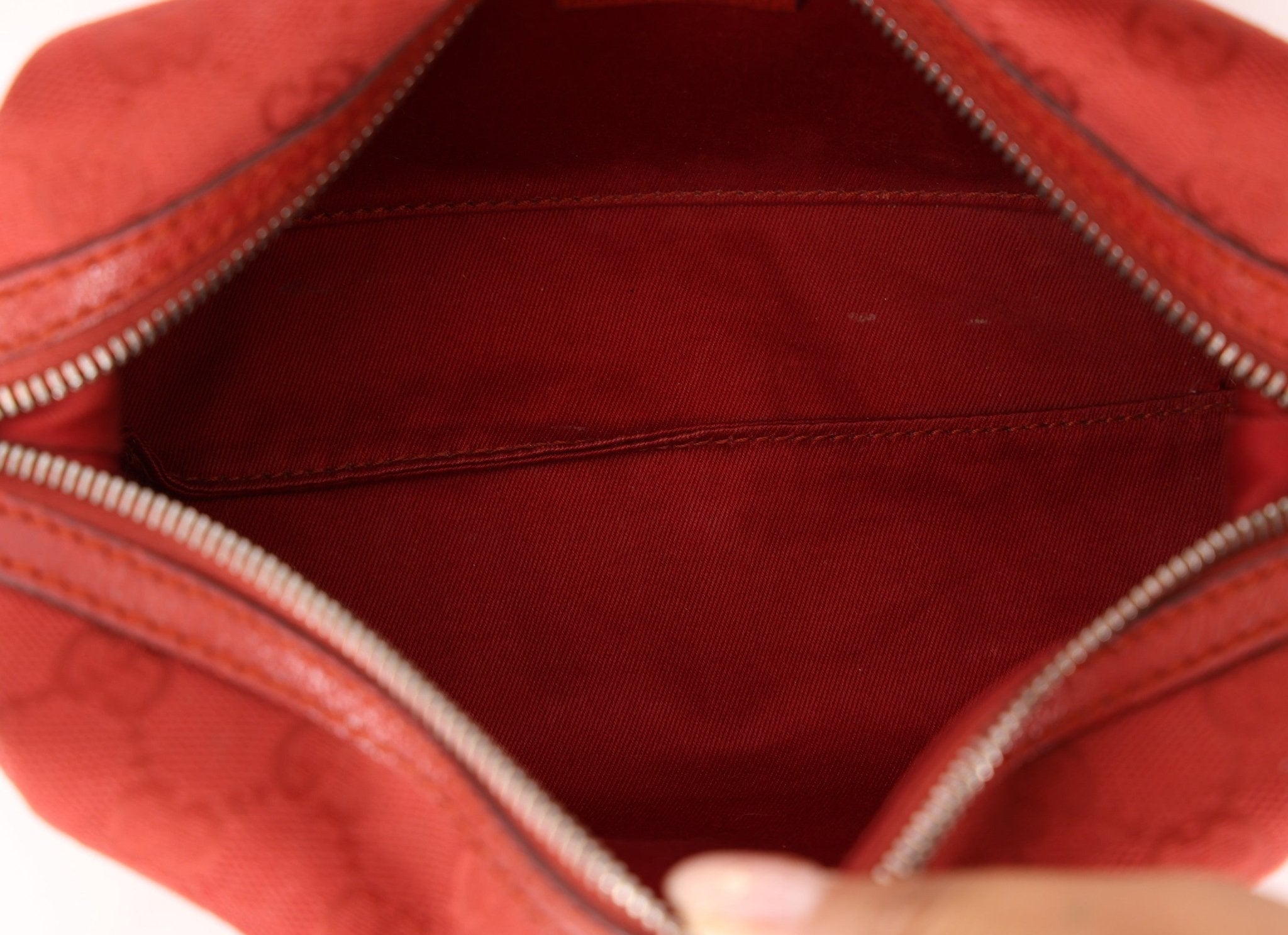 Gucci Monogram Mini Red Boston Bag - FashioNica