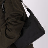 Gucci Monogram Nylon Bamboo Shoulder Bag - FashioNica