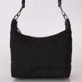 Gucci Monogram Nylon Bamboo Shoulder Bag - FashioNica