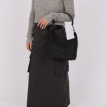 Gucci Monogram Nylon Bamboo Shoulder Bag - FashioNica