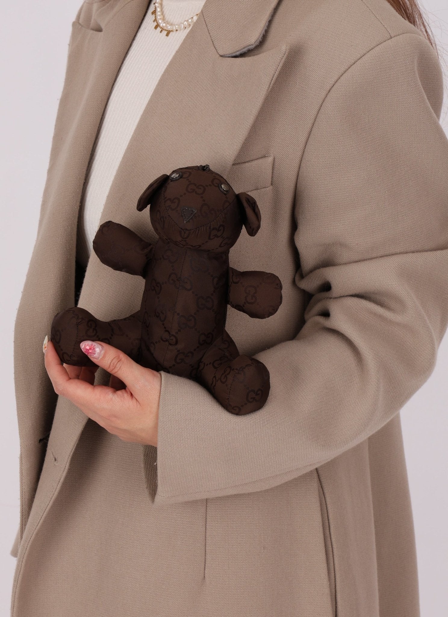 Gucci Monogram Nylon Teddy Bear Tote - FashioNica