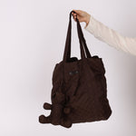 Gucci Monogram Nylon Teddy Bear Tote - FashioNica