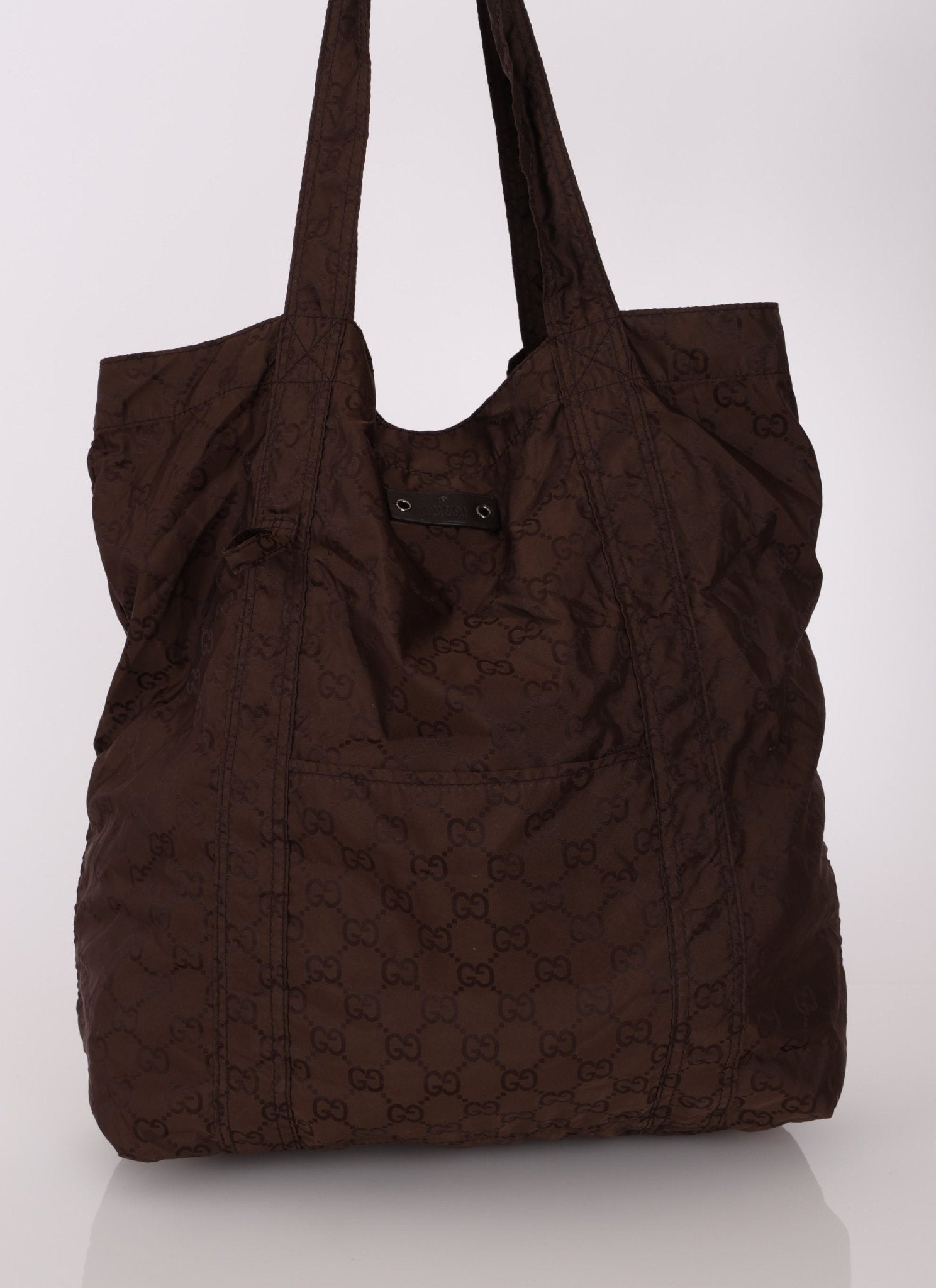 Gucci Monogram Nylon Teddy Bear Tote - FashioNica