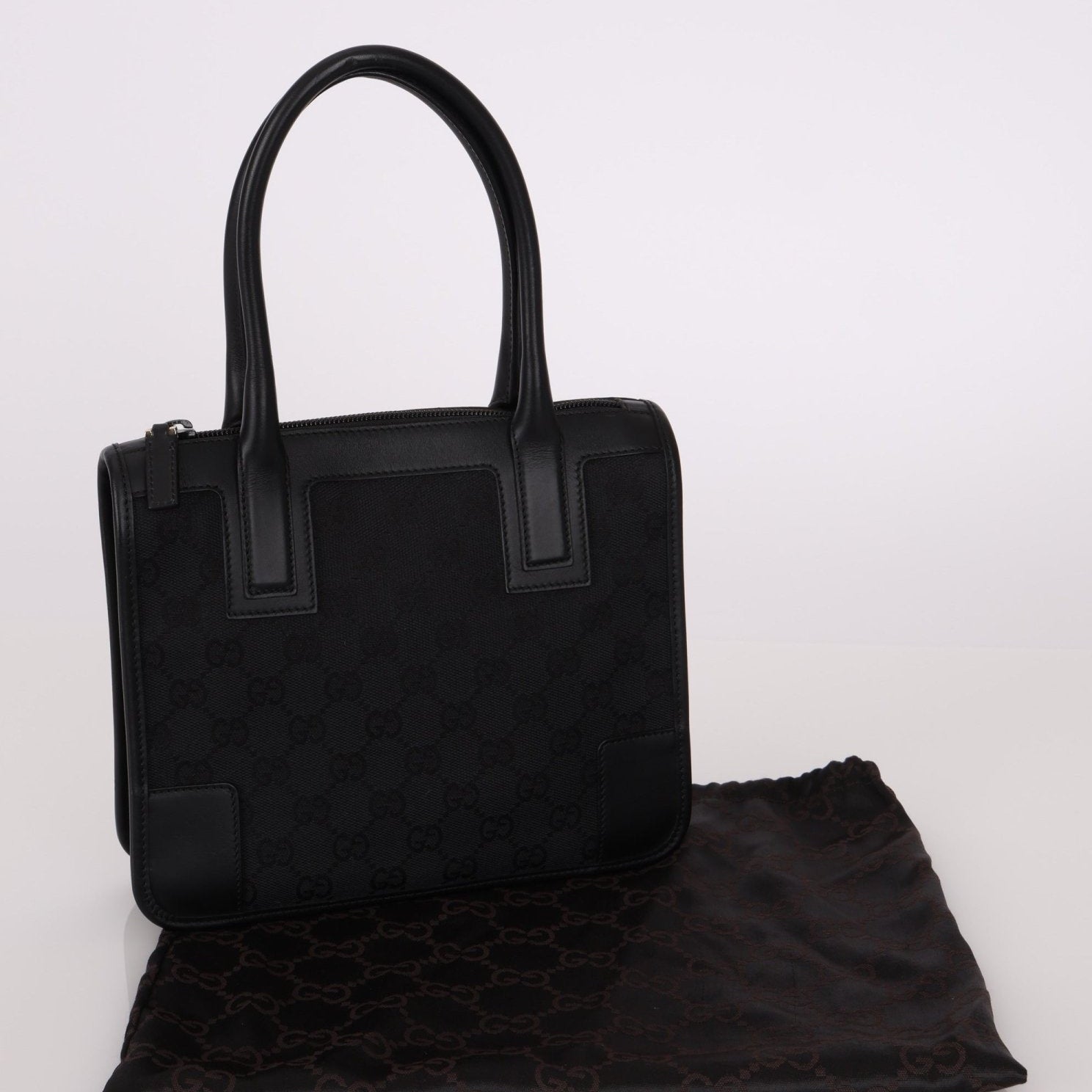 Gucci Monogram Top Handle Mini Zip Tote - FashioNica