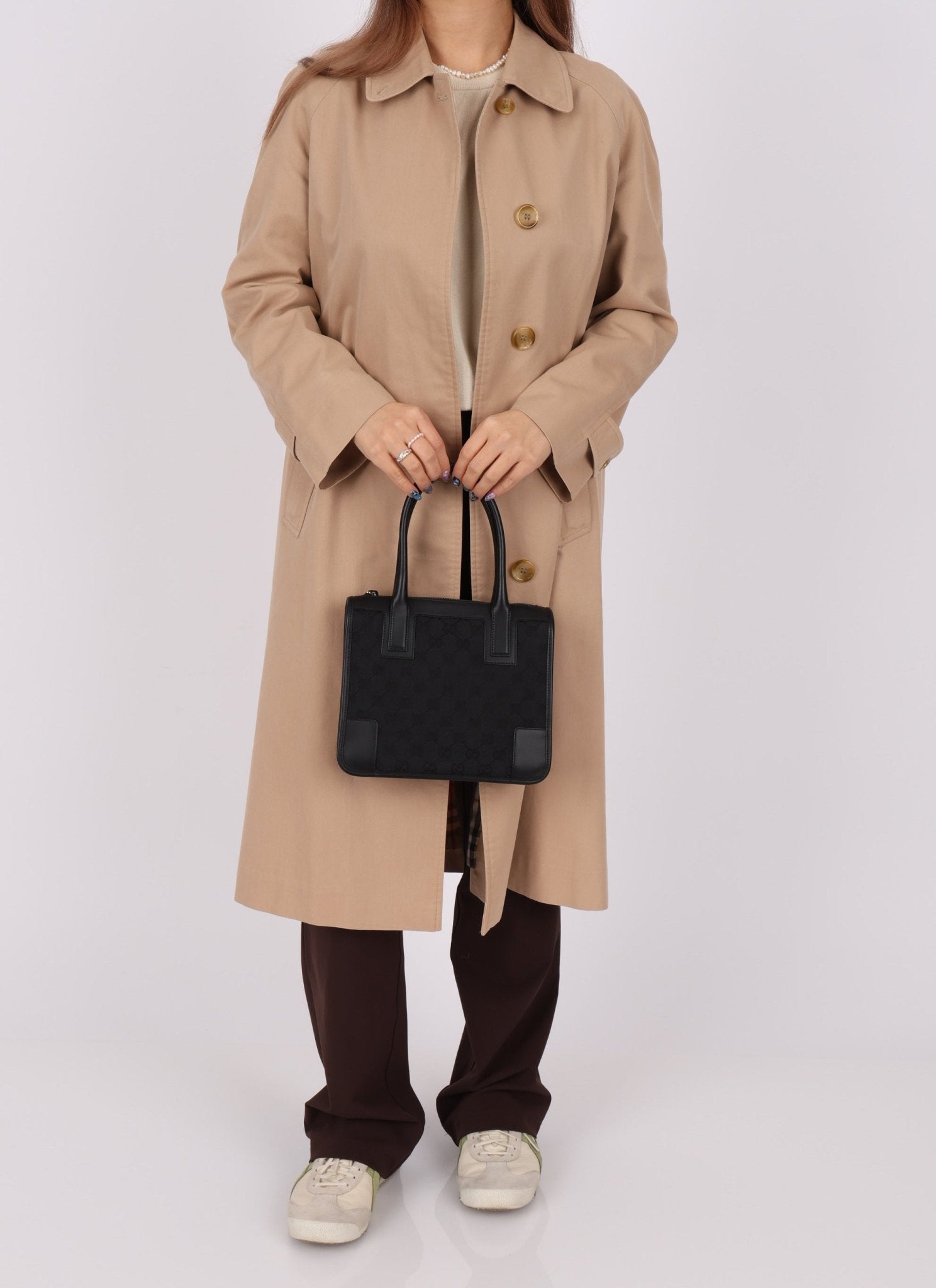 Gucci Monogram Top Handle Mini Zip Tote - FashioNica