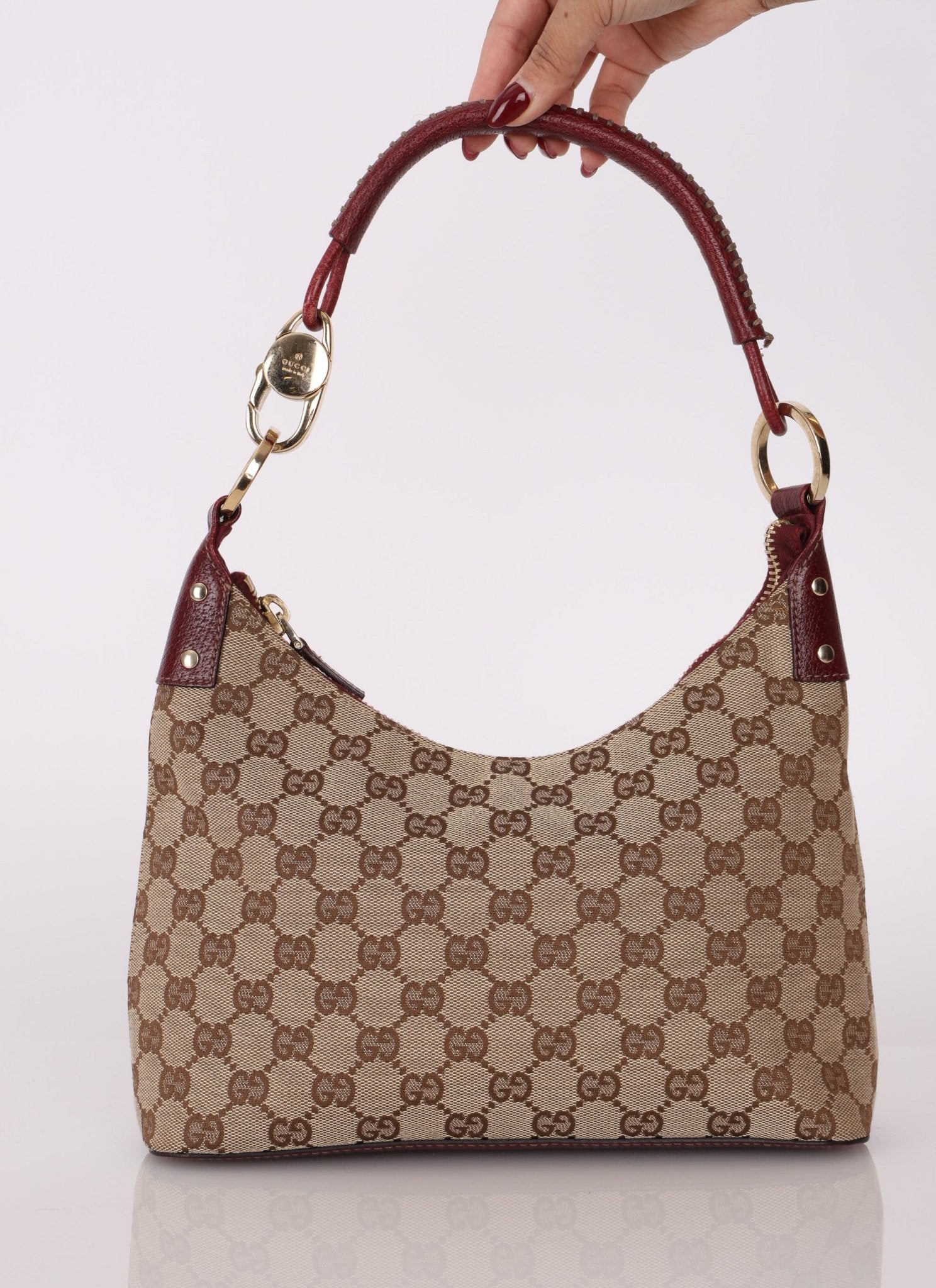 Gucci Monogram Whipstitch Shoulder Bag - FashioNica