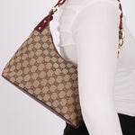 Gucci Monogram Whipstitch Shoulder Bag - FashioNica