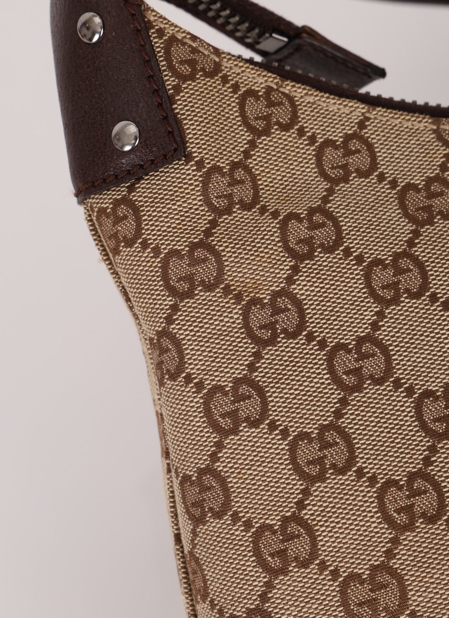 Gucci Monogram Whipstitch Shoulder Bag - FashioNica