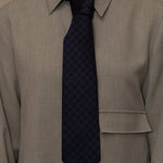 Gucci Navy Blue Monogram Silk Tie - FashioNica