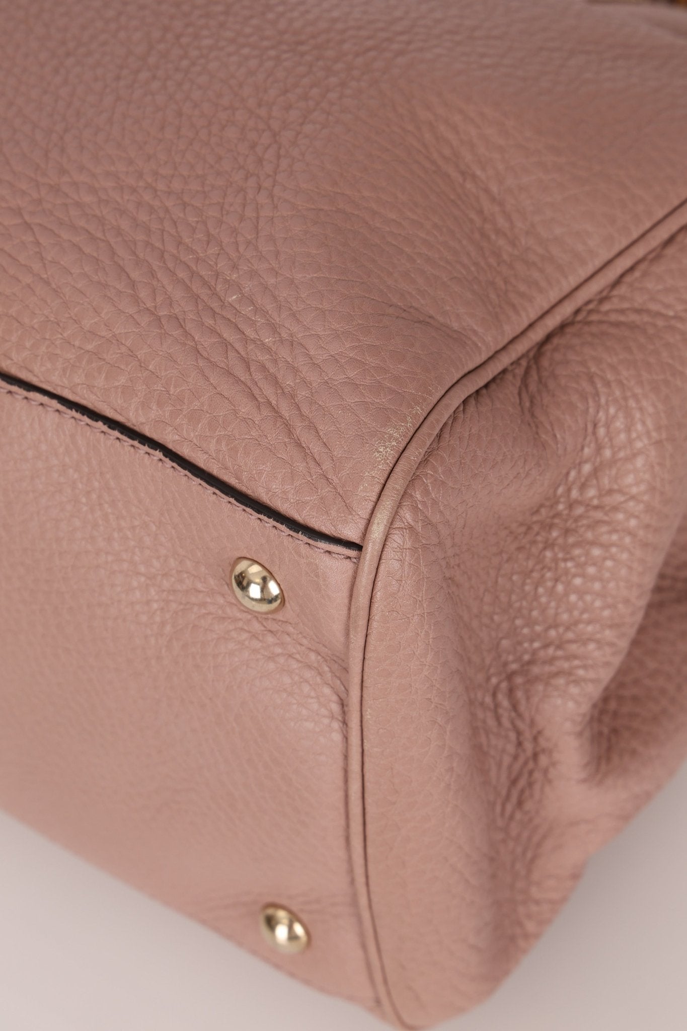 Gucci Nude Leather Bamboo Large Shopper Tote - FashioNica