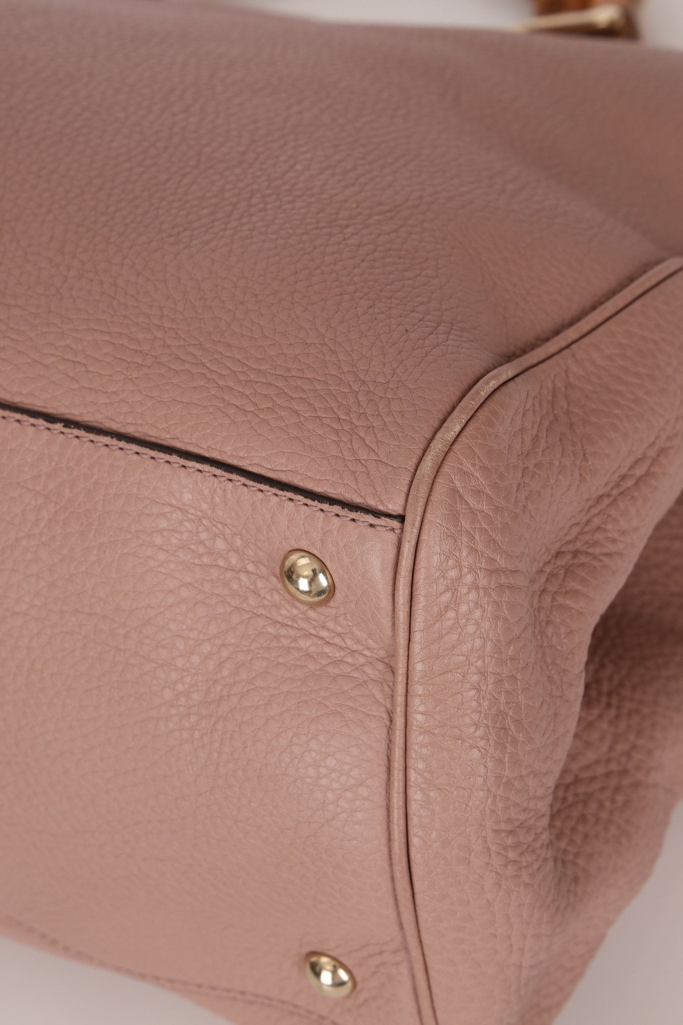 Gucci Nude Leather Bamboo Large Shopper Tote - FashioNica