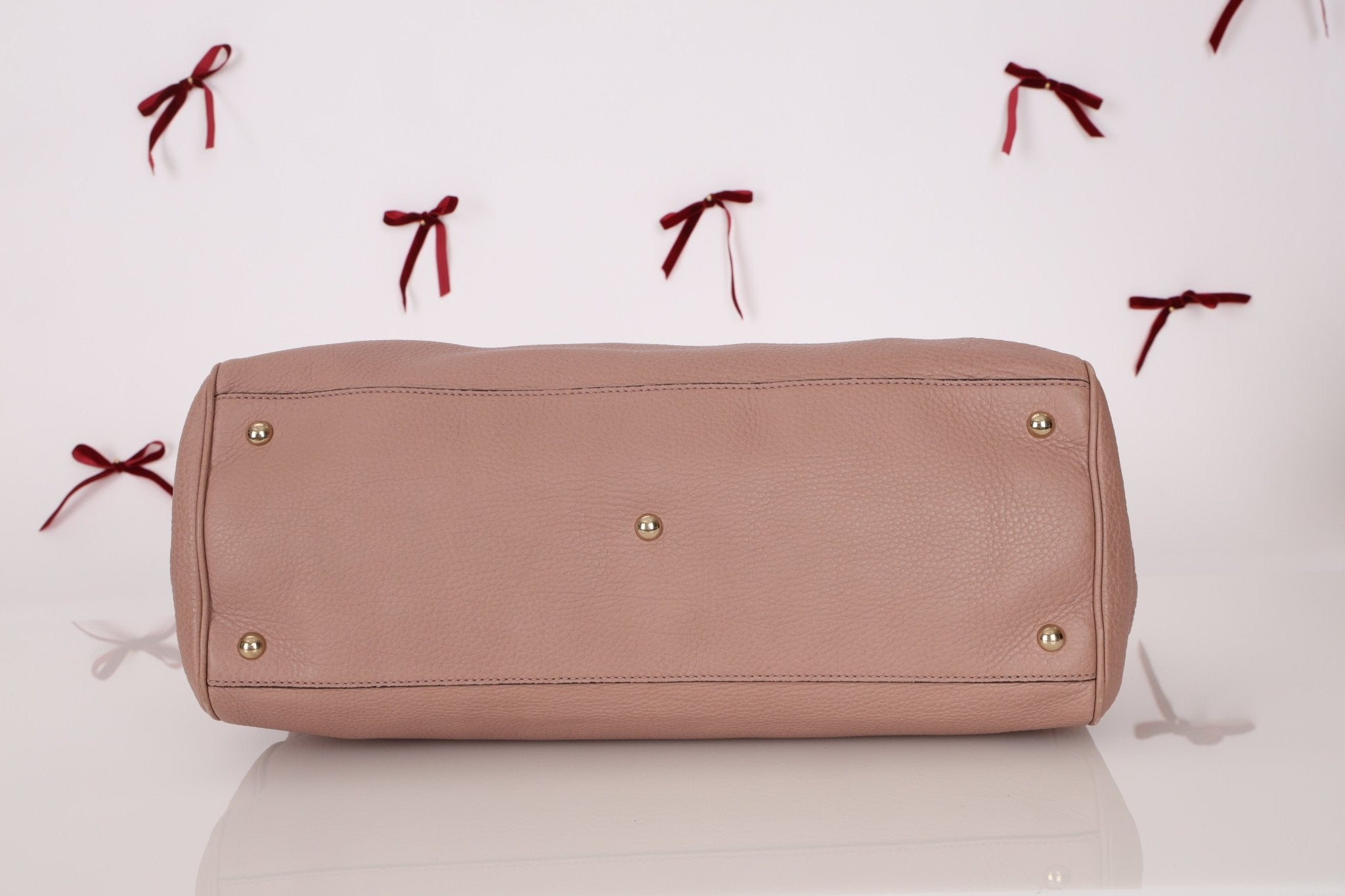 Gucci Nude Leather Bamboo Large Shopper Tote - FashioNica