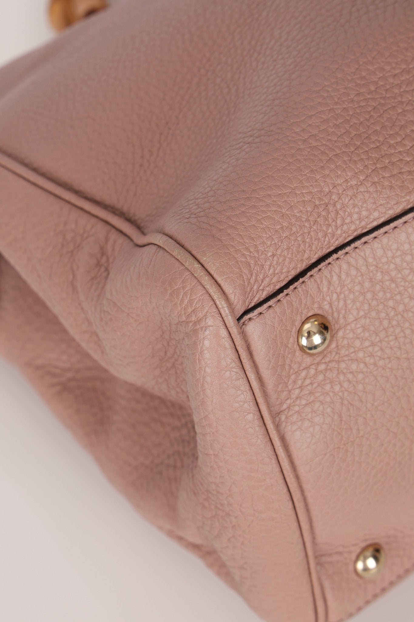 Gucci Nude Leather Bamboo Large Shopper Tote - FashioNica