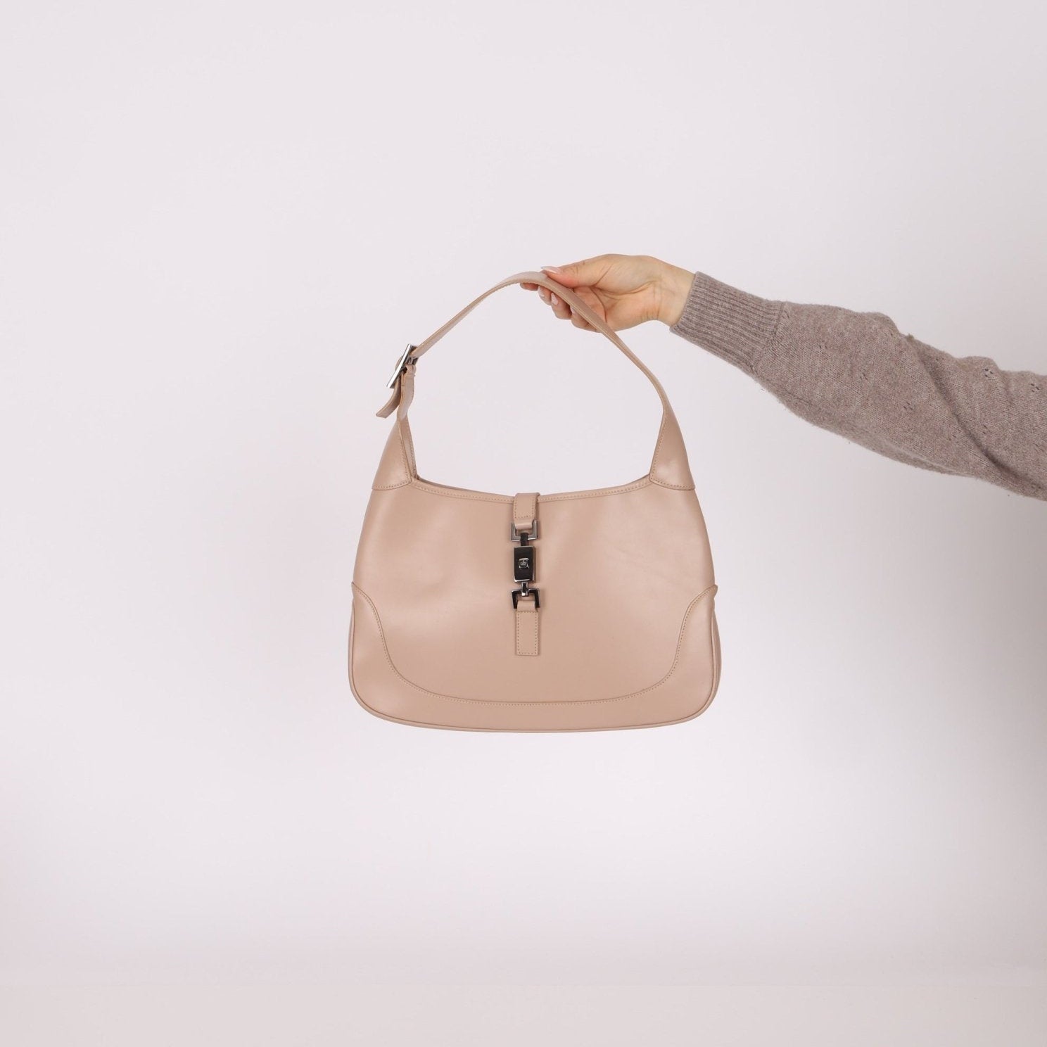 Gucci Nude Leather Jackie - FashioNica