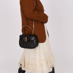 Gucci Ostrich Leather Bamboo Top Handle - FashioNica