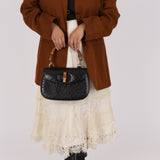 Gucci Ostrich Leather Bamboo Top Handle - FashioNica