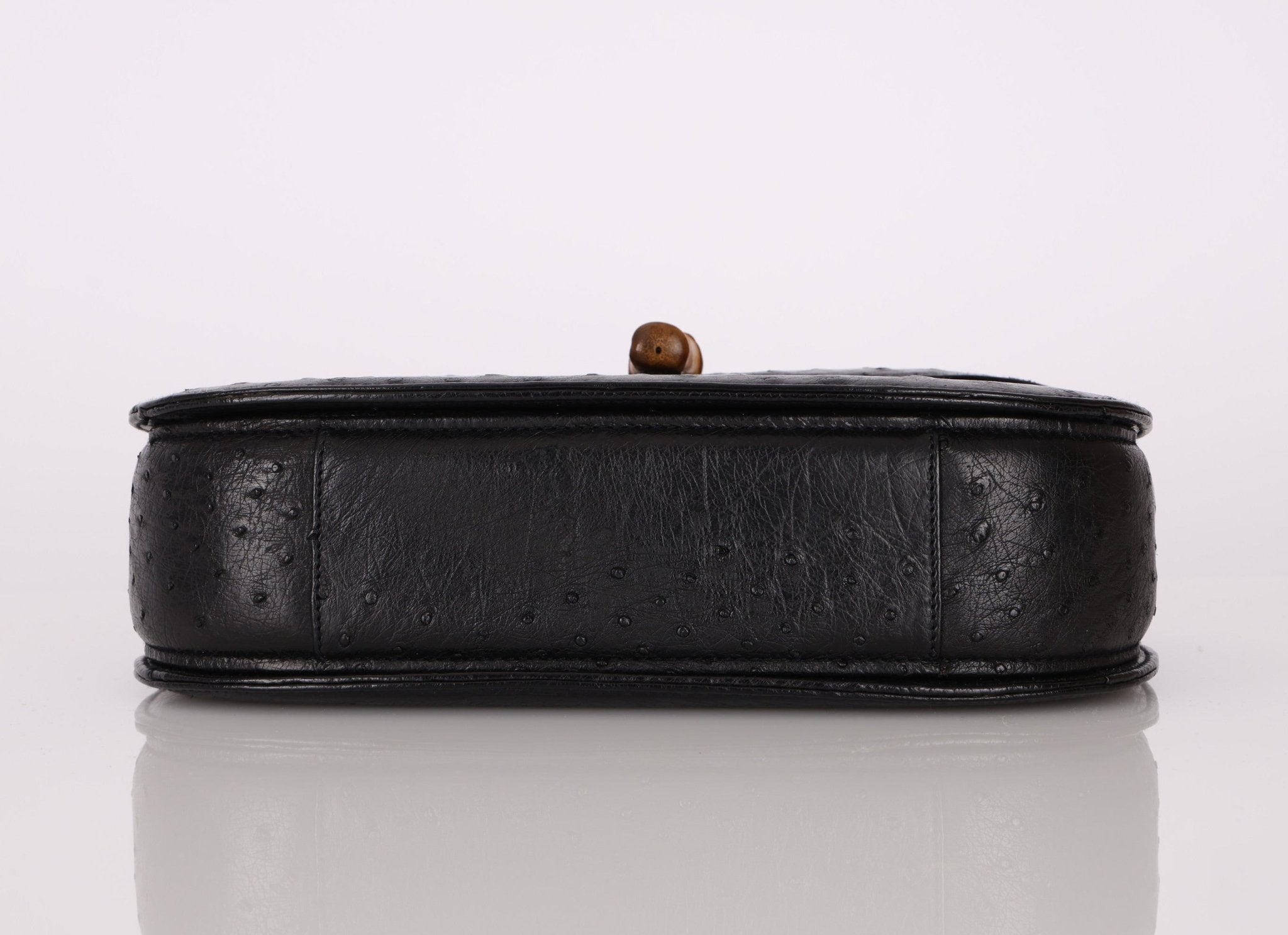 Gucci Ostrich Leather Bamboo Top Handle - FashioNica