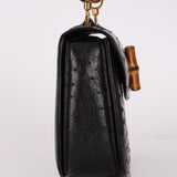 Gucci Ostrich Leather Bamboo Top Handle - FashioNica