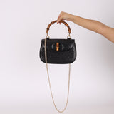 Gucci Ostrich Leather Bamboo Top Handle - FashioNica