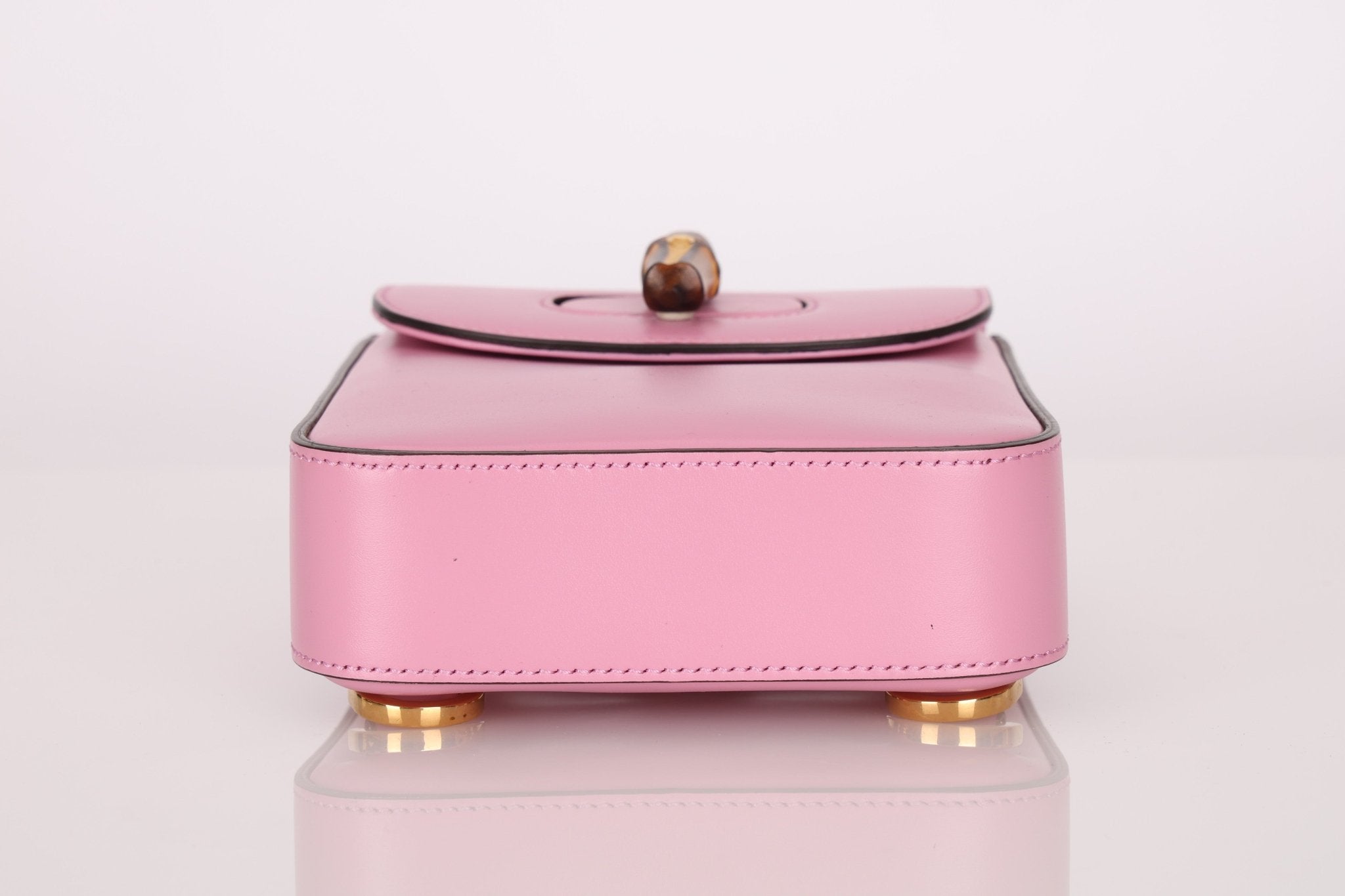 Gucci Pink Bamboo Turnlock Vertical Top Handle 3 Way Bag - FashioNica