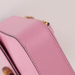 Gucci Pink Bamboo Turnlock Vertical Top Handle 3 Way Bag - FashioNica