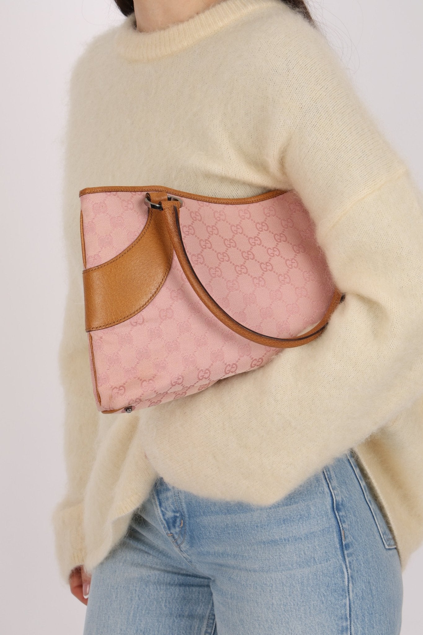 Gucci Pink GG Canvas Mini Tote Bag - FashioNica