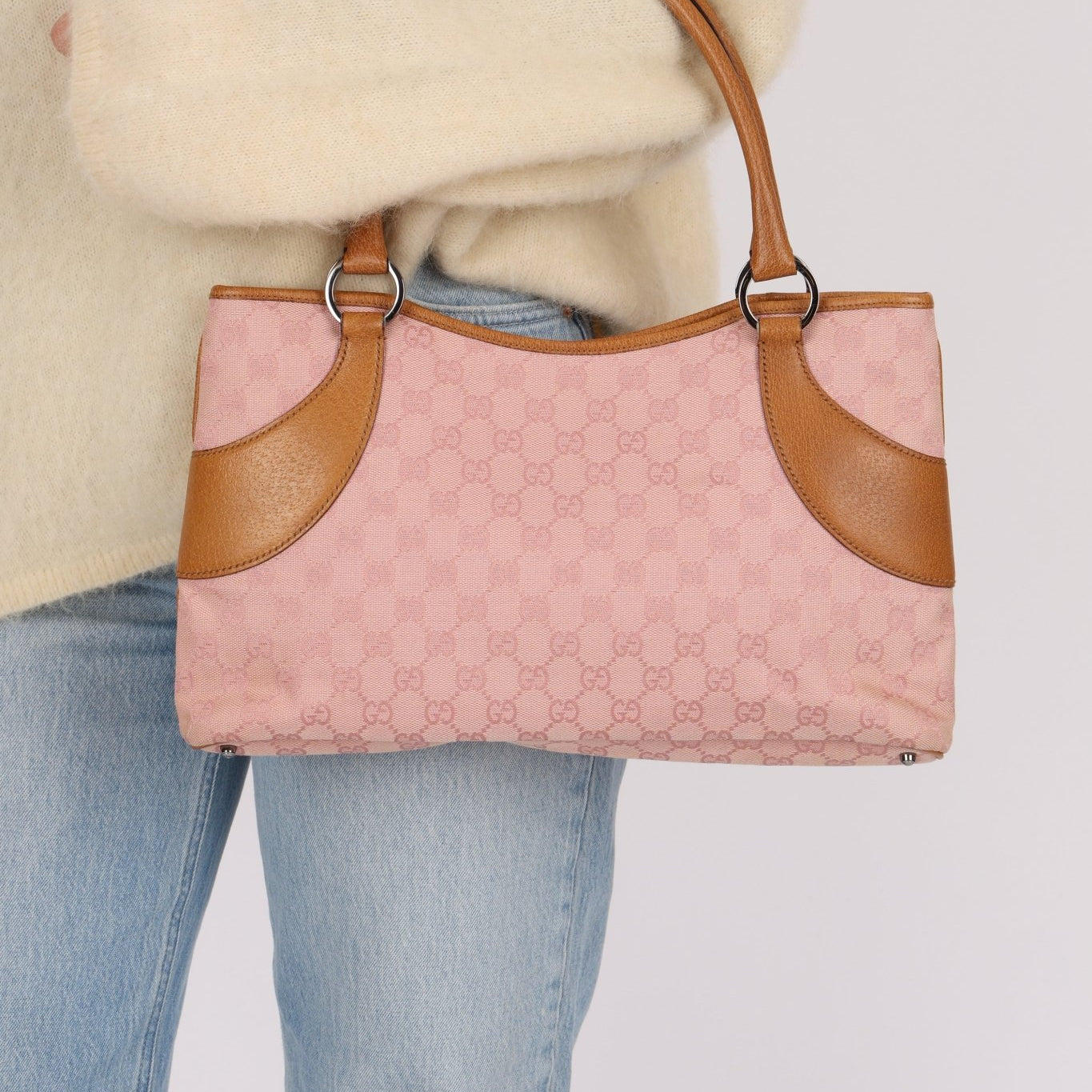 Gucci Pink GG Canvas Mini Tote Bag - FashioNica