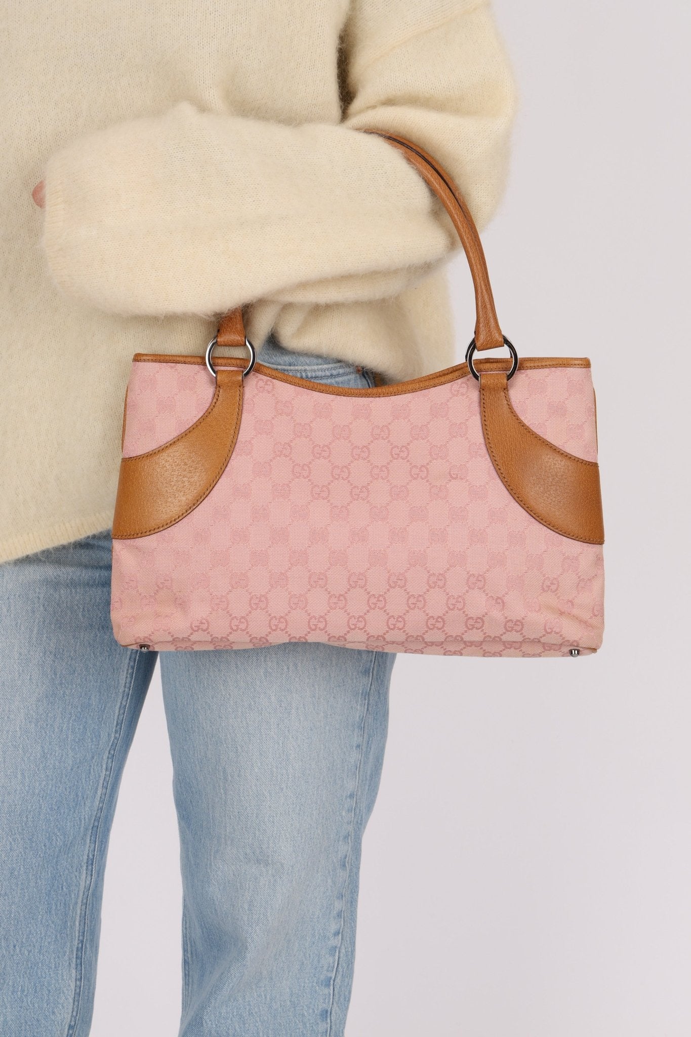 Gucci Pink GG Canvas Mini Tote Bag - FashioNica
