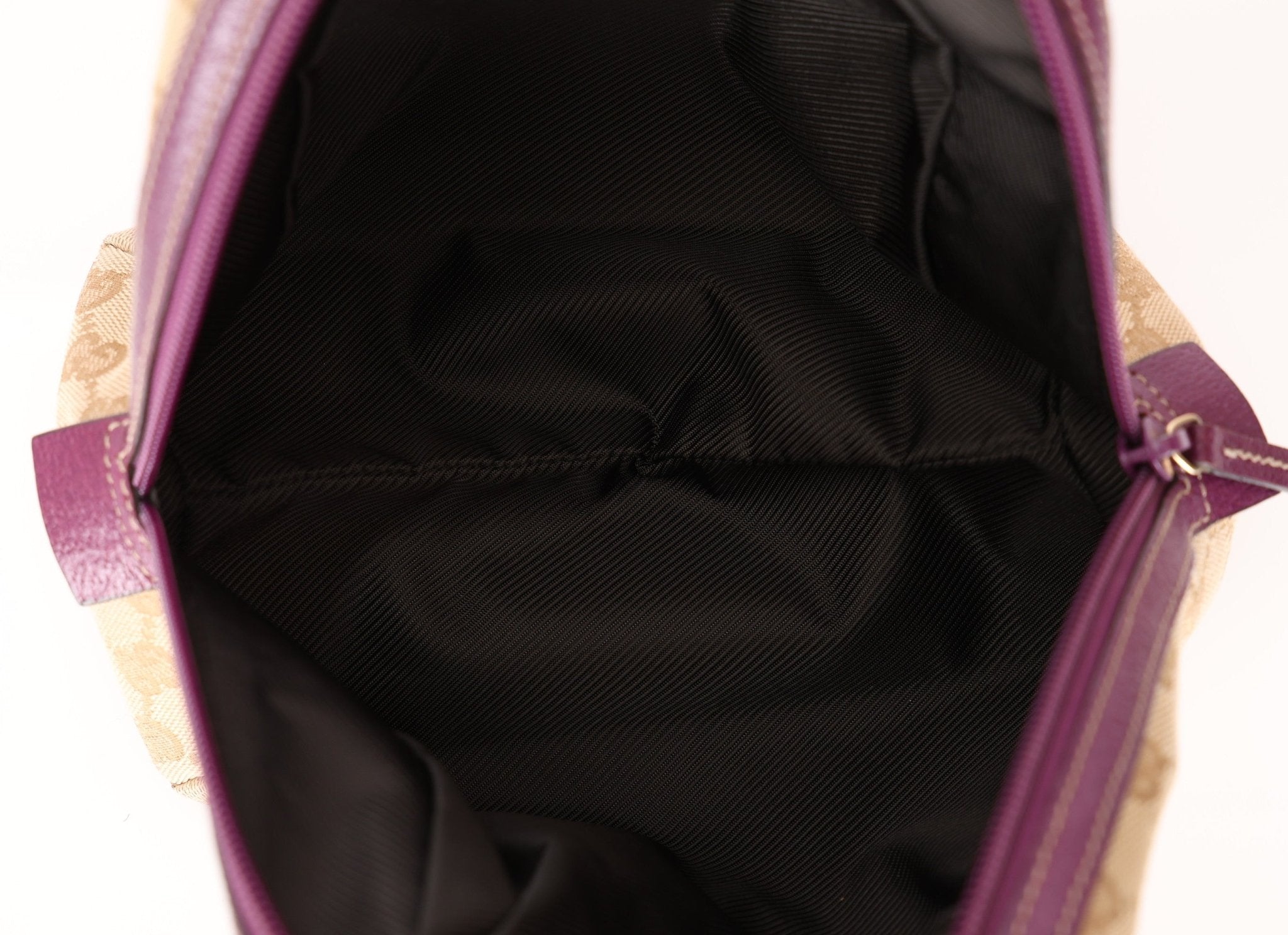 Gucci Plum Monogram Mini Bowler - FashioNica