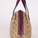 Gucci Plum Monogram Mini Bowler - FashioNica