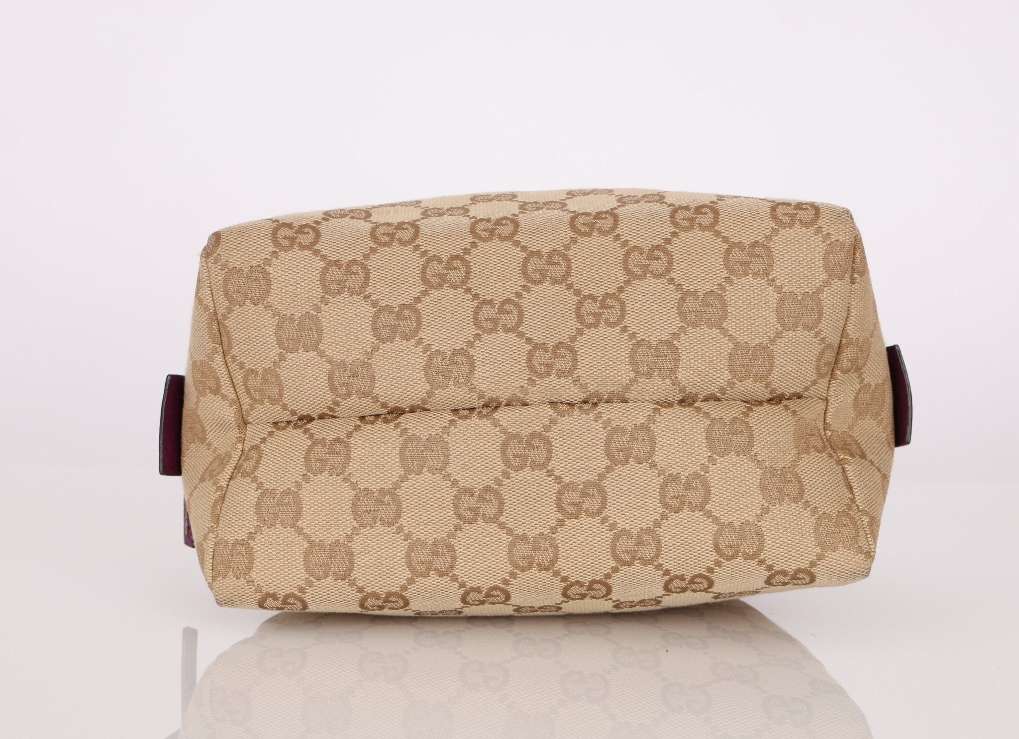 Gucci Plum Monogram Mini Bowler - FashioNica