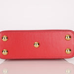 Gucci Red Horsebit Raffia 1955 Top Handle Bag - FashioNica