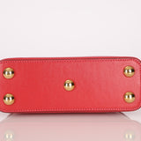 Gucci Red Horsebit Raffia 1955 Top Handle Bag - FashioNica