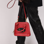 Gucci Red Horsebit Raffia 1955 Top Handle Bag - FashioNica