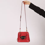 Gucci Red Horsebit Raffia 1955 Top Handle Bag - FashioNica