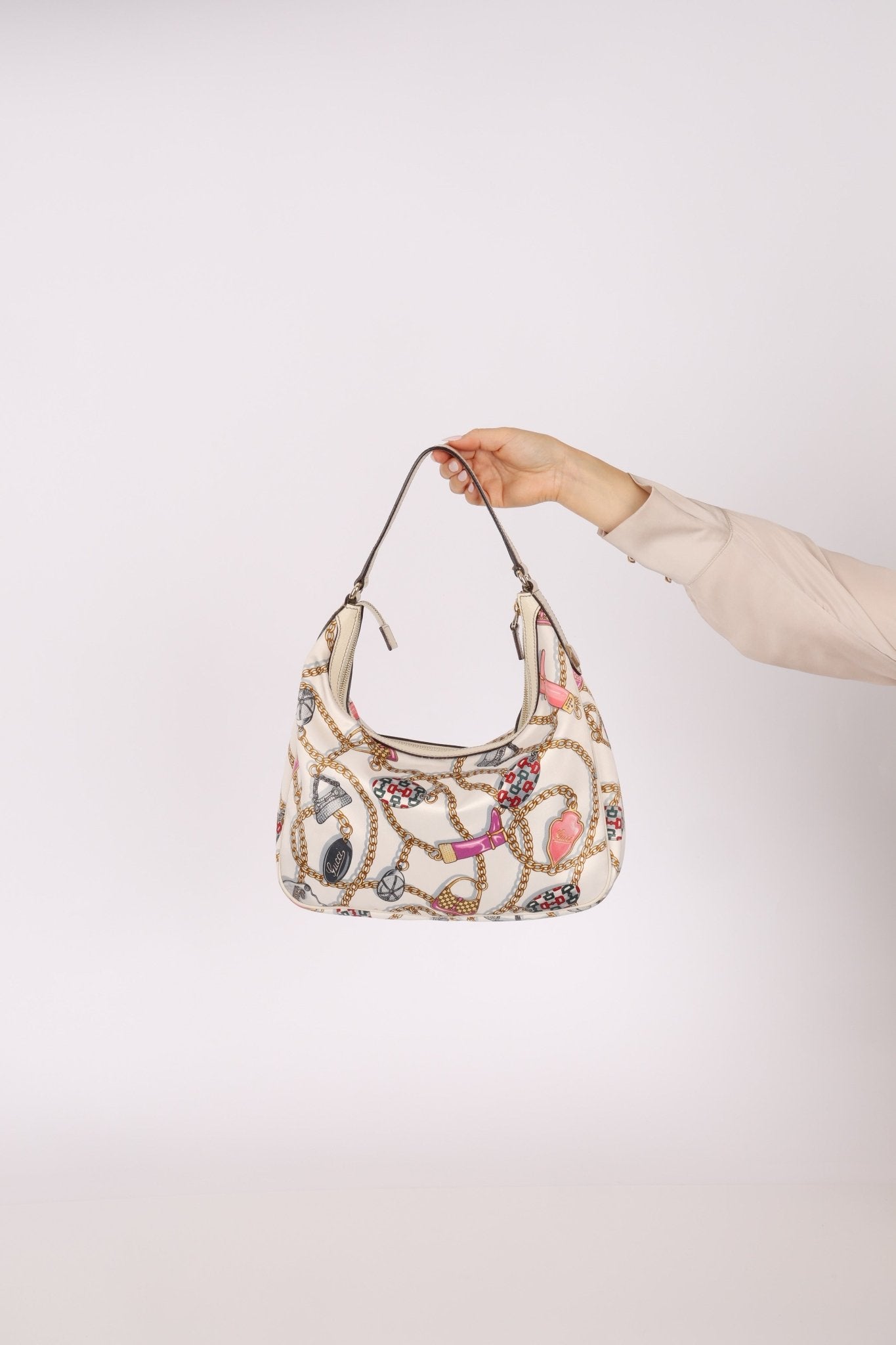 Gucci Satin Charmy Hobo - FashioNica