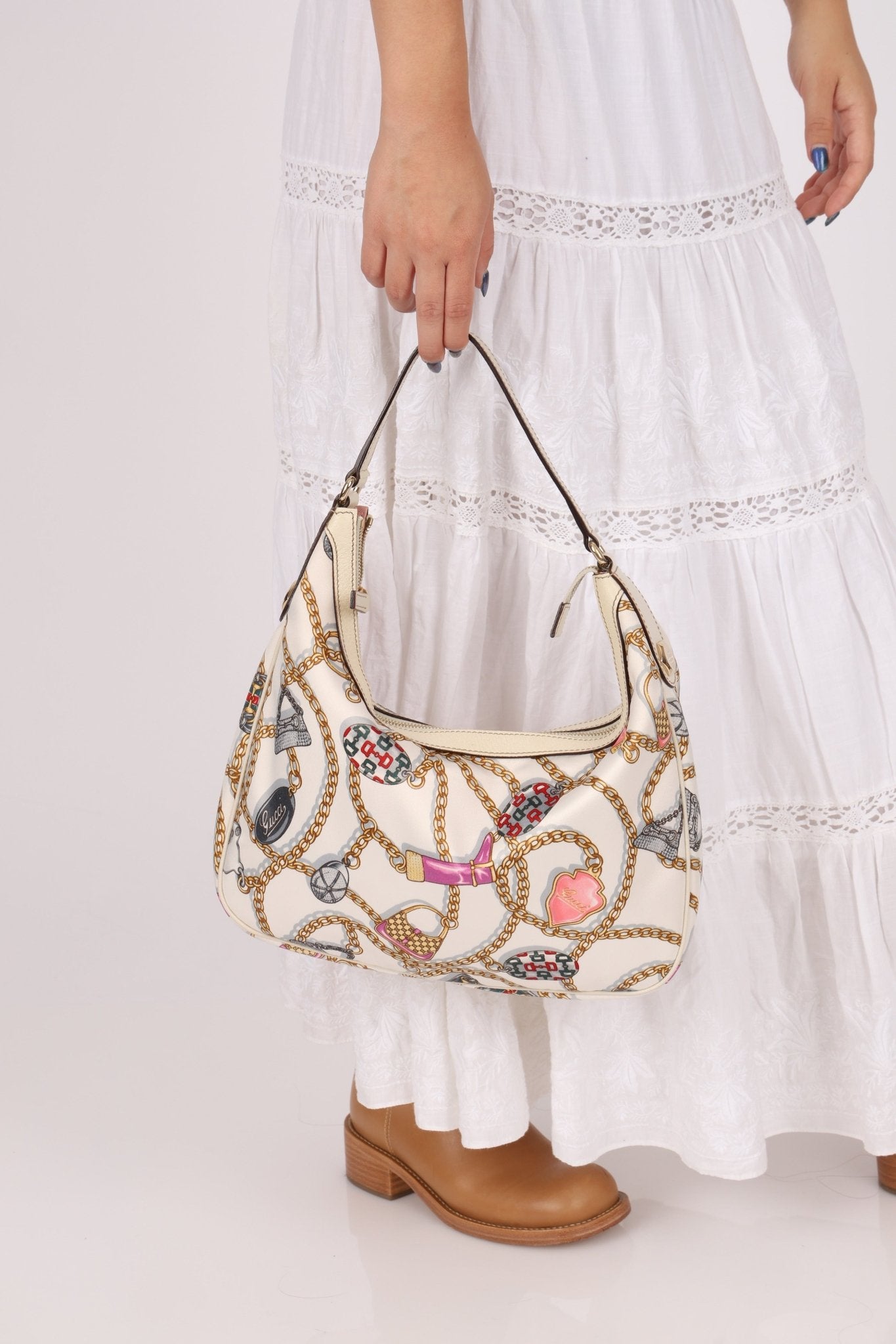 Gucci Satin Charmy Hobo - FashioNica