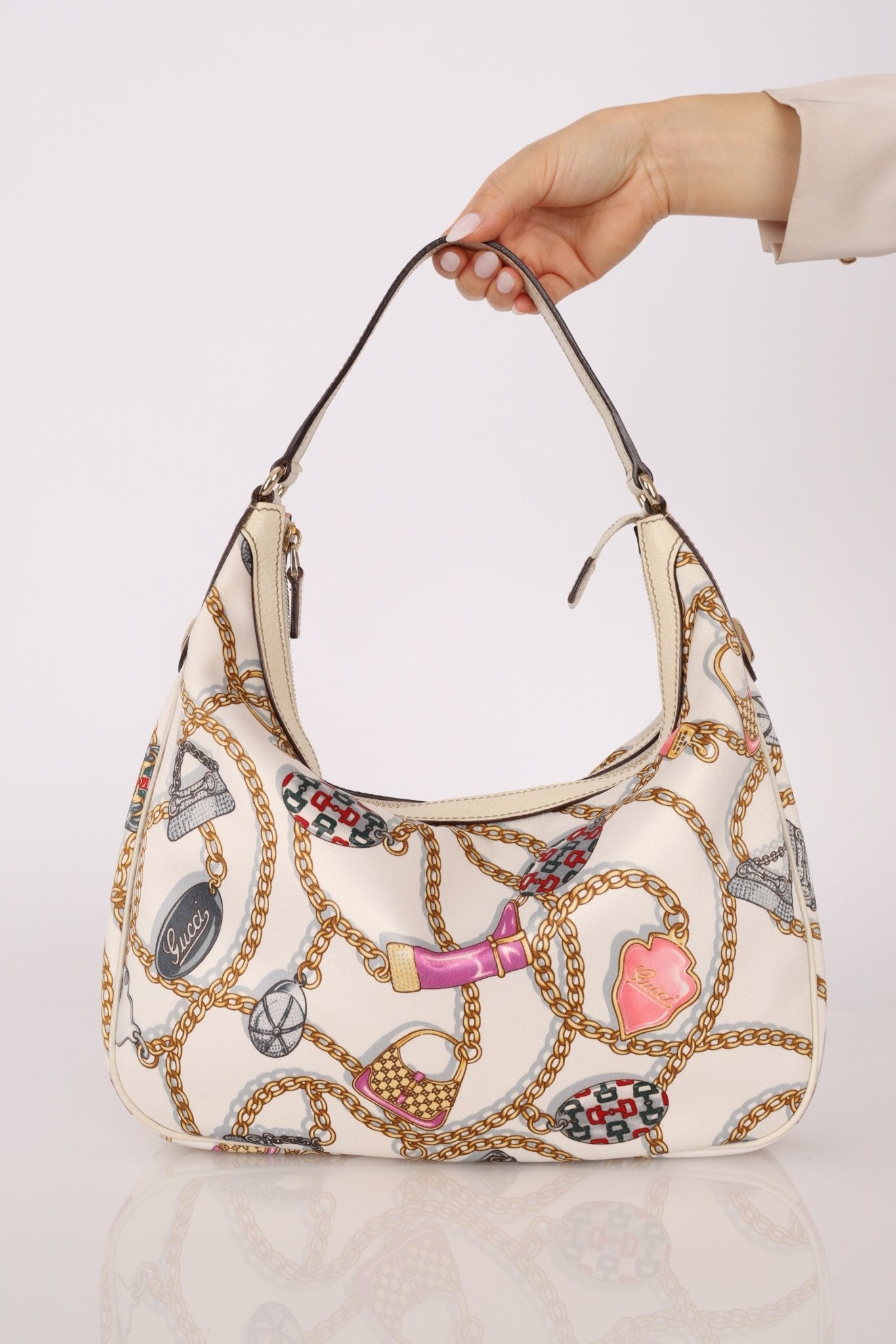 Gucci Satin Charmy Hobo - FashioNica