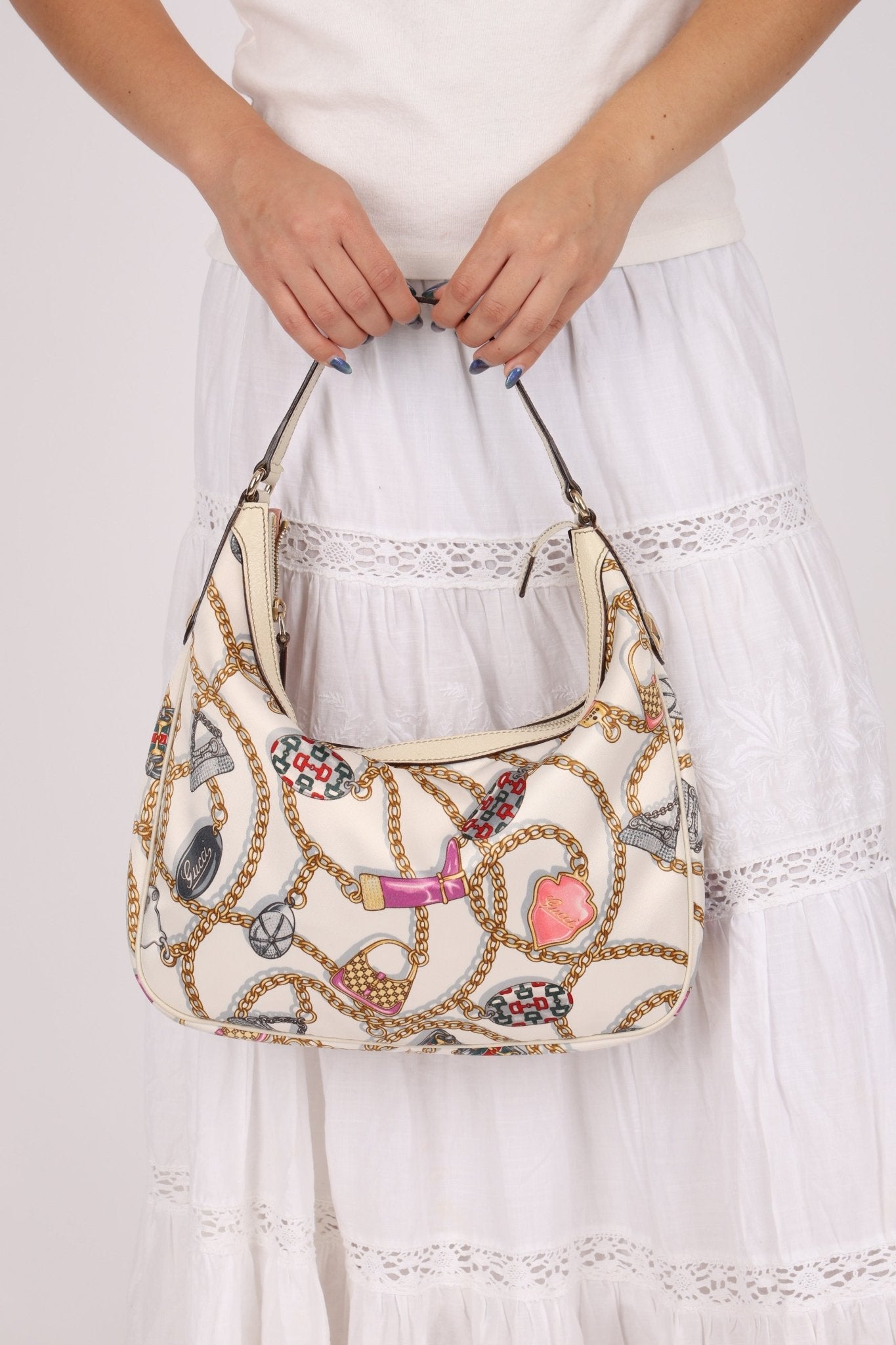 Gucci Satin Charmy Hobo - FashioNica