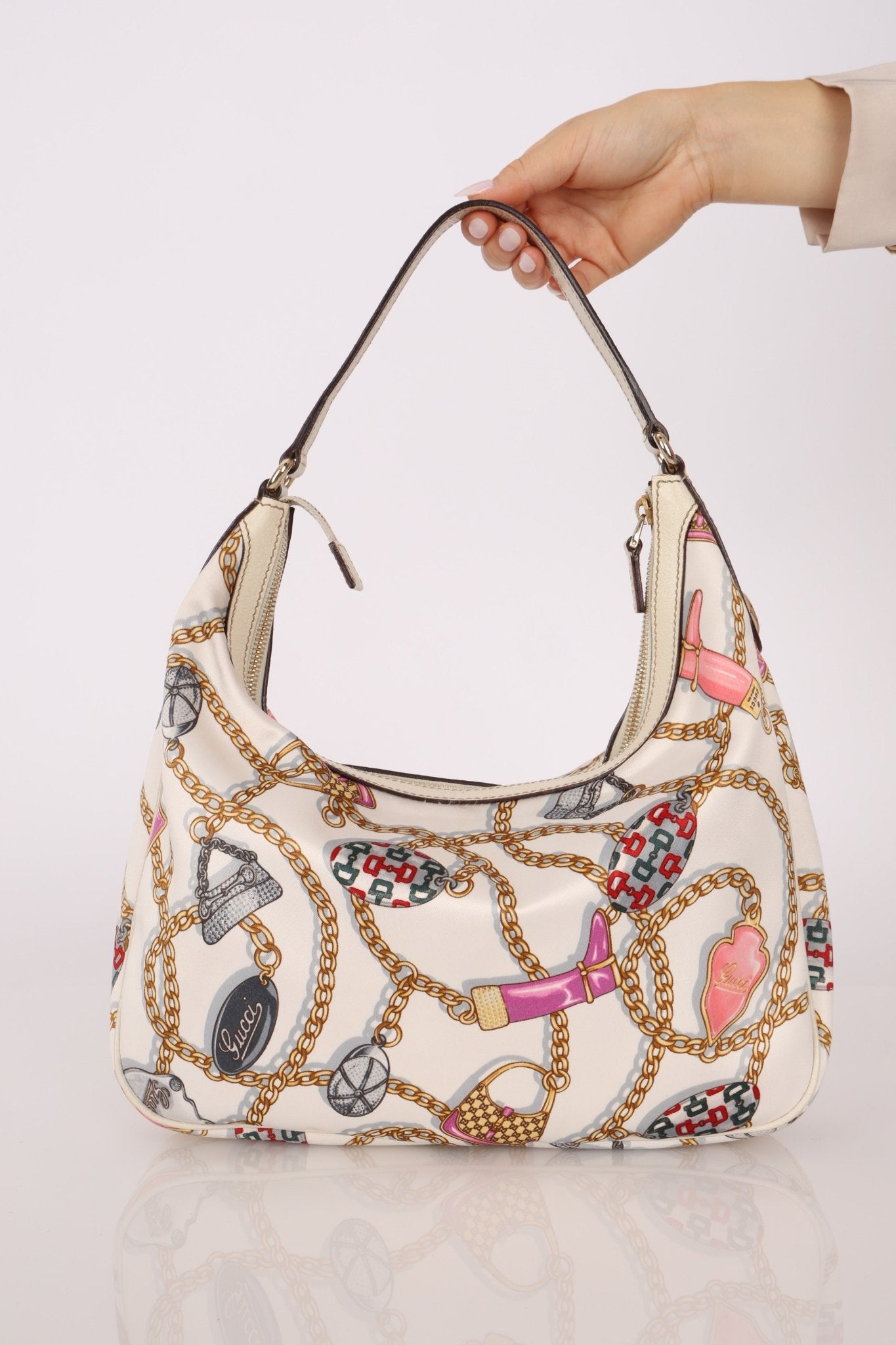 Gucci Satin Charmy Hobo - FashioNica