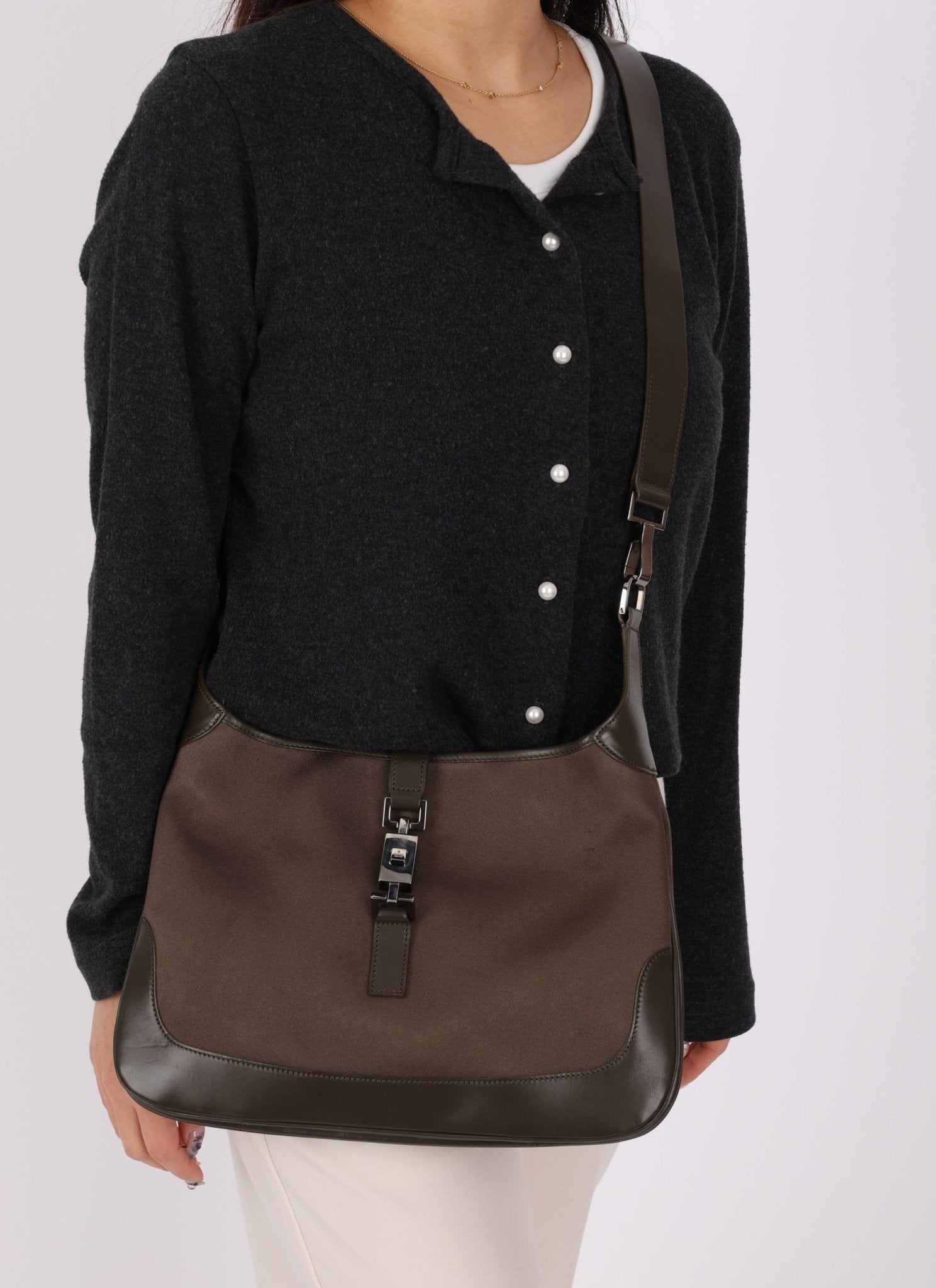 Gucci Satin Jackie Crossbody - FashioNica