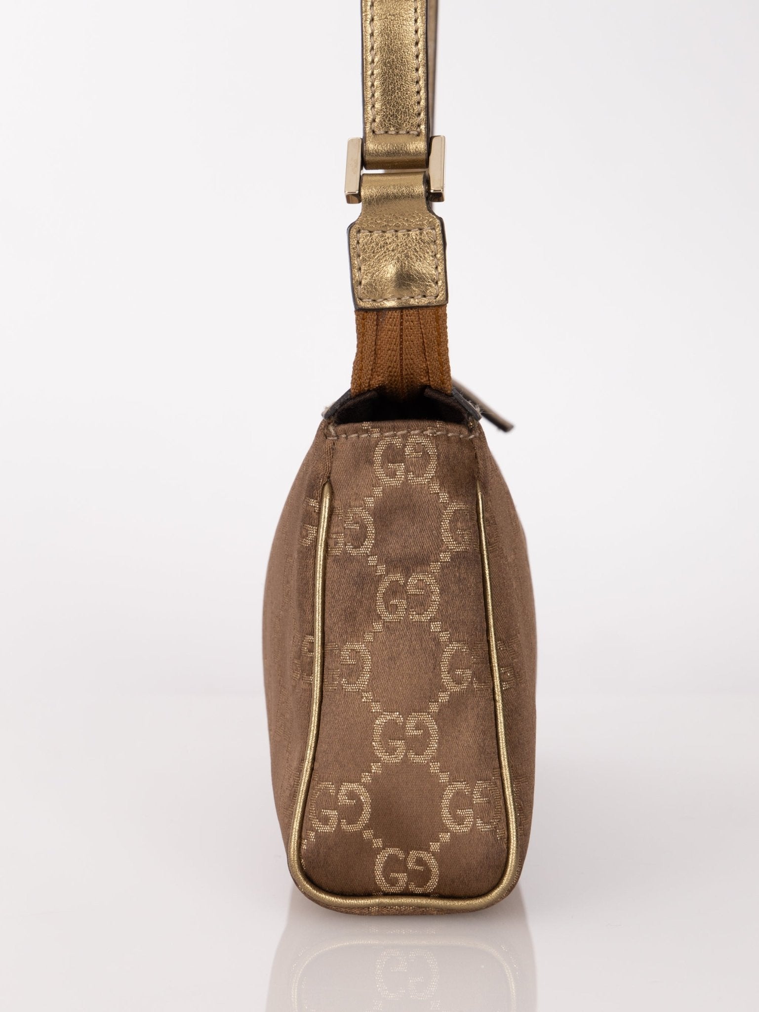 Gucci Satin Monogram Pochette - FashioNica