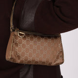 Gucci Satin Monogram Pochette - FashioNica