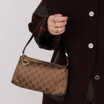 Gucci Satin Monogram Pochette - FashioNica