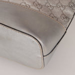 Gucci Silver Leather Guccissima Shoulder Hobo - FashioNica