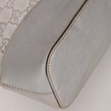 Gucci Silver Leather Guccissima Shoulder Hobo - FashioNica