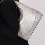 Gucci Silver Leather Guccissima Shoulder Hobo - FashioNica