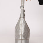 Gucci Silver Leather Guccissima Shoulder Hobo - FashioNica